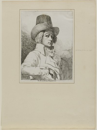 B. Reading, metsző portréja alkotó: Samuel de Wilde