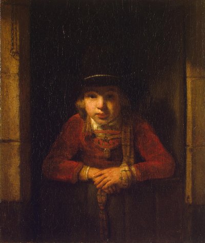Az ablakon átnéző fiú, 1647 körül alkotó: Samuel van Hoogstraten