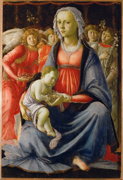 Madonna a Gyermekkel és öt angyallal. Olaj MI 478 ... alkotó: Sandro (1444/5-1510) Botticelli