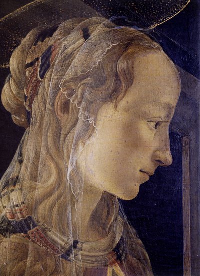 Szent Ambroise oltárképe (Saint Ambroise) vagy Retable des Convers. Alexandriai Szent Katalin részlete. Alessandro di Mariano dei Filipepi, Sandro Botticelli (1445-1510) festménye. tempera vászonra alkotó: Sandro Botticelli