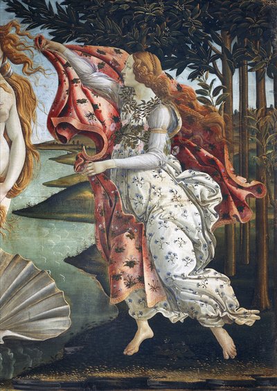 Vénusz születése (részlet) - Tempera vásznon alkotó: Sandro Botticelli