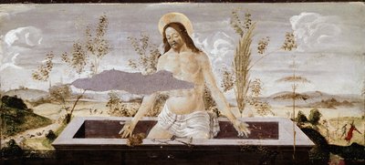 Pieta. Szent Barnaba oltárkép részlete (tempera fán alkotó: Sandro Botticelli