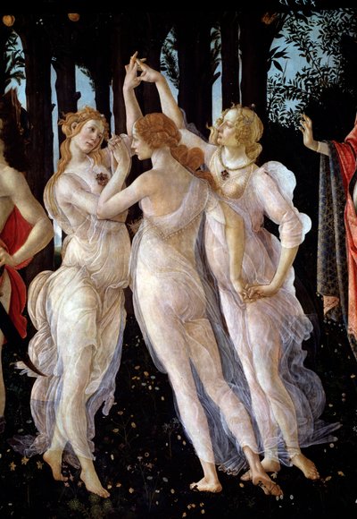 A tavasz. A három grácia részlete (festmény alkotó: Sandro Botticelli