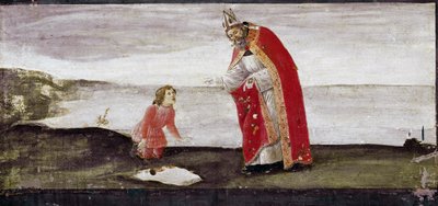 Szent Ágoston látomása, Szent Barnaba oltárkép részlete (tempera fán alkotó: Sandro Botticelli