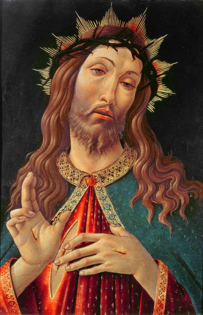 Ecce Homo, vagy a Megváltó, 1474 körül (tempera a panelen) alkotó: Sandro (attr. to) Botticelli