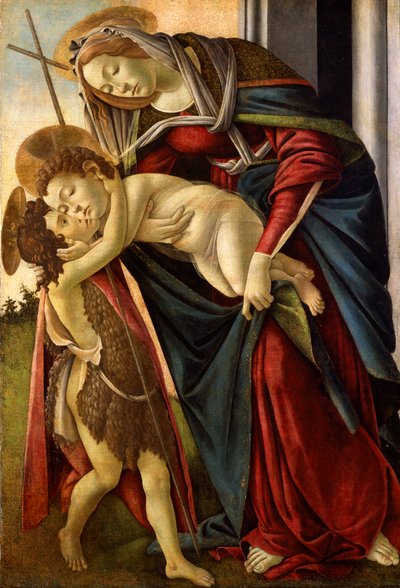 A Madonna és a gyermek Szent János csecsemővel 1490 körül (tempera) alkotó: Lancelot Volders