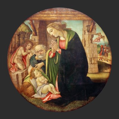 A gyermek imádása Johannes fiúval alkotó: Sandro Botticelli