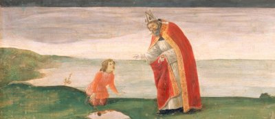 Szent Ágoston és a fiú a tengerparton alkotó: Sandro Botticelli
