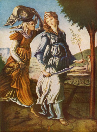 Judit és szolgája Holofernész fejével alkotó: Sandro Botticelli