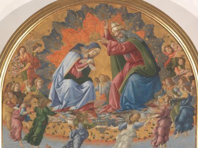 Mária megkoronázása négy szenttel alkotó: Sandro Botticelli