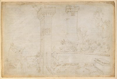 A Divina Commedia, Inferno VIII. Vergilius és Dante a pokol ötödik körében: a haragosok a Styxnél; Dis városának kapui előtt alkotó: Sandro Botticelli