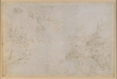A Divina Commedia, Inferno XXI. Vergilius és Dante a pokol nyolcadik körében (Malebolge), 5. bolgia: a közhivatalokban korruptak büntetése; az ördögök kísérete alkotó: Sandro Botticelli