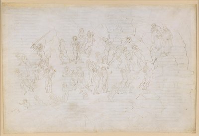 A Divina Commedia, Inferno XXVIII. Vergilius és Dante a pokol nyolcadik körében (Malebolge), 9. bolgia: az eretnekek és a viszálykeltők büntetése; találkozás Mohameddel és Bertran de Bornnal alkotó: Sandro Botticelli