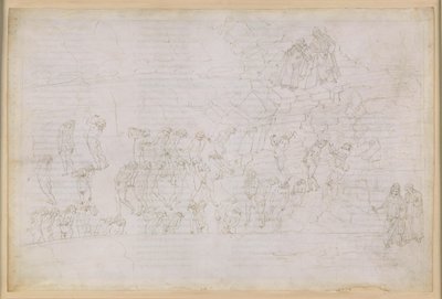 A Divina Commedia, Inferno XX. Vergilius és Dante a pokol nyolcadik körében (Malebolge), 4. bolgia: a varázslók és jósok büntetése; találkozás Manto-val alkotó: Sandro Botticelli