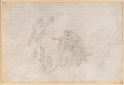 A Divina Commedia, Paradiso IV. Az első bolygószféra (a Hold égboltja): Beatrice elmagyarázza Danténak a boldogok valódi tartózkodási helyét alkotó: Sandro Botticelli