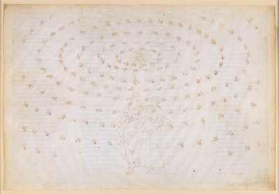 A Divina Commedia, Paradiso XXIV. A nyolcadik szféra (állandócsillagos égbolt): Beatrice arra kéri Pétert, hogy vizsgálja meg tanítványát az igaz hit tekintetében, az első teológiai erény tekintetében; Dante hitvallása alkotó: Sandro Botticelli