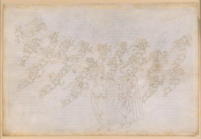 A Divina Commedia, Paradiso XXIX. A kilencedik szféra (Kristályég vagy Primum Mobile): Beatrice elmagyarázza Danténak az angyalok teremtését és természetét alkotó: Sandro Botticelli