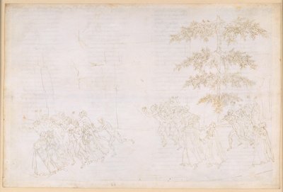 A Divina Commedia, Purgatórium XXIII. A Purgatórium hatodik köre: a falánkok bűnbánata; találkozás Forese Donatival alkotó: Sandro Botticelli