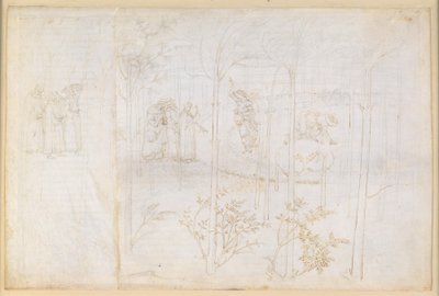 A Divina Commedia, Purgatórium XXVIII. A földi paradicsom: Dante és Matelda a Léthe-folyó partján alkotó: Sandro Botticelli