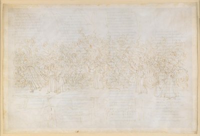 A Divina Commedia, Purgatórium XXVI. A Purgatórium hetedik köre: a kéjvágyók vezeklése; Dante beszélgetése Guido Guinizellivel alkotó: Sandro Botticelli