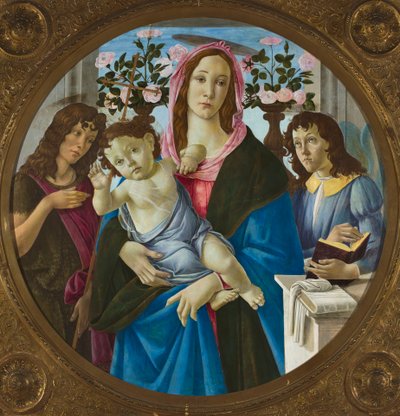 Madonna a Gyermekkel, Szent János Keresztelővel és egy angyallal alkotó: Sandro Botticelli