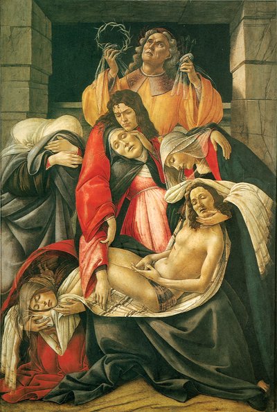 A siralom a halott Krisztus felett alkotó: Sandro Botticelli