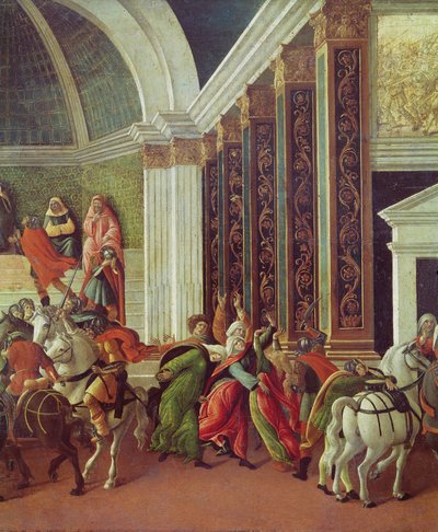 The Story of Virginia részlet a jobboldalról: apja, Virginius megölte, 1500-04 tempera a panelen alkotó: Sandro Botticelli