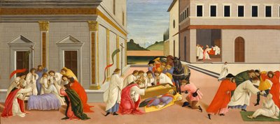 Szent Zenobius három csodája, kb. 1500. alkotó: Sandro Botticelli