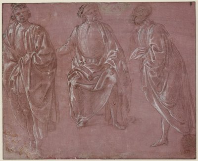 Három öltözött alak alkotó: Sandro Botticelli
