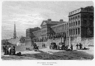 St Lukes Hospital, Old Street, Finsbury, London, 1815. alkotó: Sands