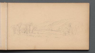 Vázlatfüzet, 06. oldal: "Gorham" (Maine) alkotó: Sanford Robinson Gifford