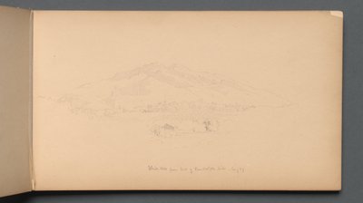 Vázlatfüzet, 12. oldal: "Fehér hegyek a Randolph-hegy lábától" alkotó: Sanford Robinson Gifford