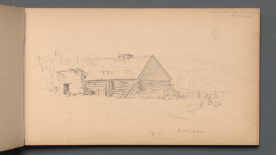 Vázlatfüzet, 14. oldal: "Berlin Falls szeptember 2." alkotó: Sanford Robinson Gifford