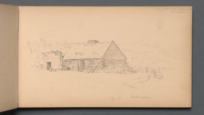 Vázlatfüzet, 14. oldal: "Berlin Falls szeptember 2." alkotó: Sanford Robinson Gifford