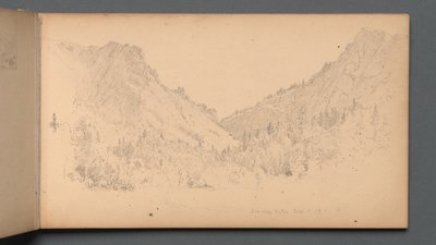 Vázlatfüzet, 18. oldal: Dixville Notch, 1859. szeptember 4. 89. alkotó: Sanford Robinson Gifford