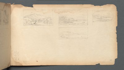 Vázlatfüzet, 40. oldal: Maine-i táj, 1859. alkotó: Sanford Robinson Gifford