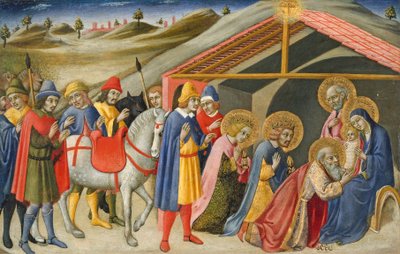 A bölcsek imádása, 1470 körül (tempera és arany, fa) alkotó: Sano di also Ansano di Pietro di Mencio Pietro