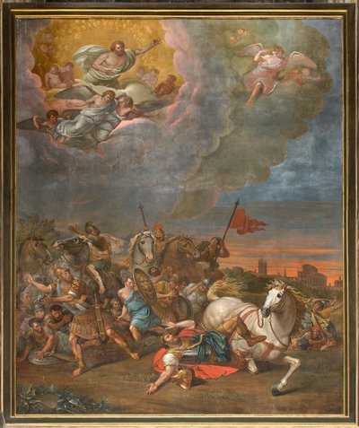Fal az északi kereszthajó homlokzatával szemben, Sante Legnani, Saul megtérése 1814 alkotó: Sante Legnani
