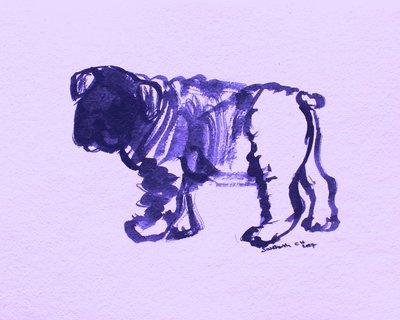 Absztrakt lila bulldog alkotó: Santhosh ch