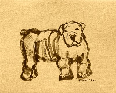 Kifejező bulldogvázlat alkotó: Santhosh ch