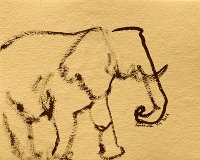 Minimalista elefántrajz alkotó: Santhosh ch