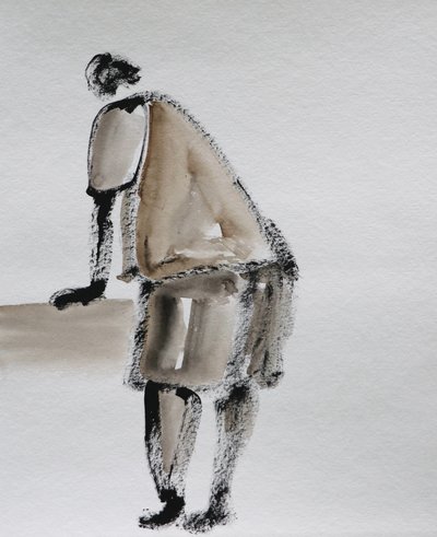Minimalista, előrehajló alak alkotó: Santhosh ch