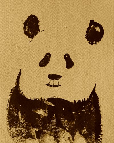 Minimalista pandamedve alkotó: Santhosh ch
