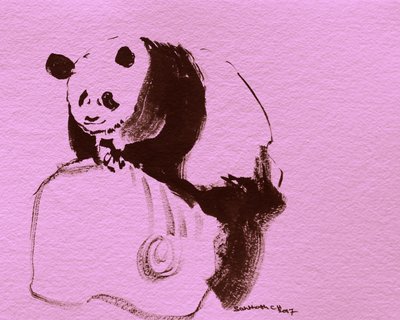 Rózsaszín panda vázlata alkotó: Santhosh ch