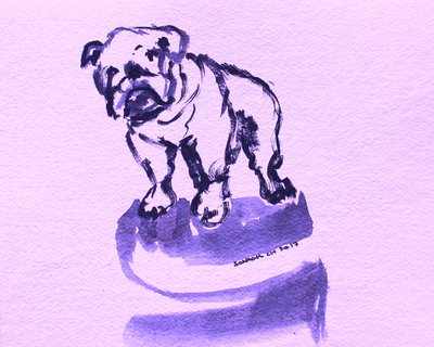 Lila bulldog vázlata alkotó: Santhosh ch