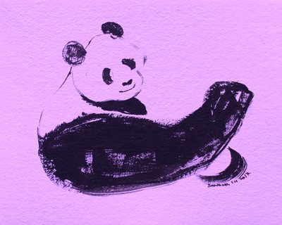 Erős panda, aki megmutatja az izmait alkotó: Santhosh ch
