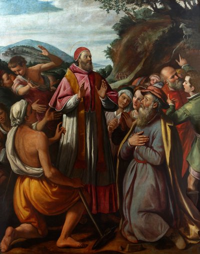 I. Kelemen pápa, hívőkkel körülvéve, 1592. alkotó: Santi di Tito