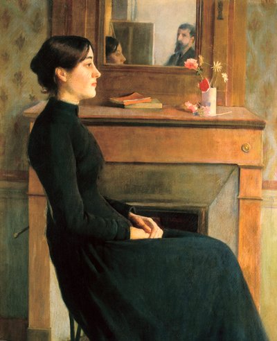 Női portré, Santiago Rusinol y Prats festménye alkotó: Santiago Rusinol i Prats