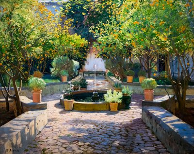 A narancsfák udvara alkotó: Santiago Rusinol i Prats