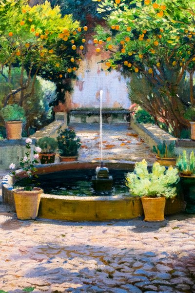 A narancsfák udvara alkotó: Santiago Rusinol i Prats